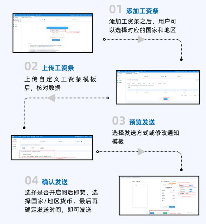 壹人事支持发放国际工资条！38个国家/地区一键发放+手写签名记录